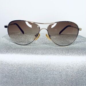 KENNETH COLE REACTION Gold and Brown Aviator Sunglasses